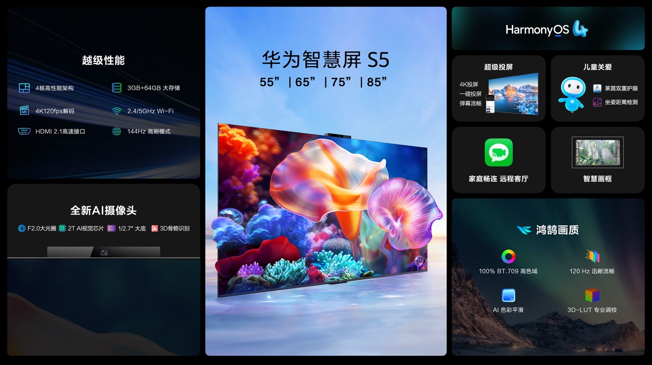 华为智慧屏 S5新品上市，售价3699元起