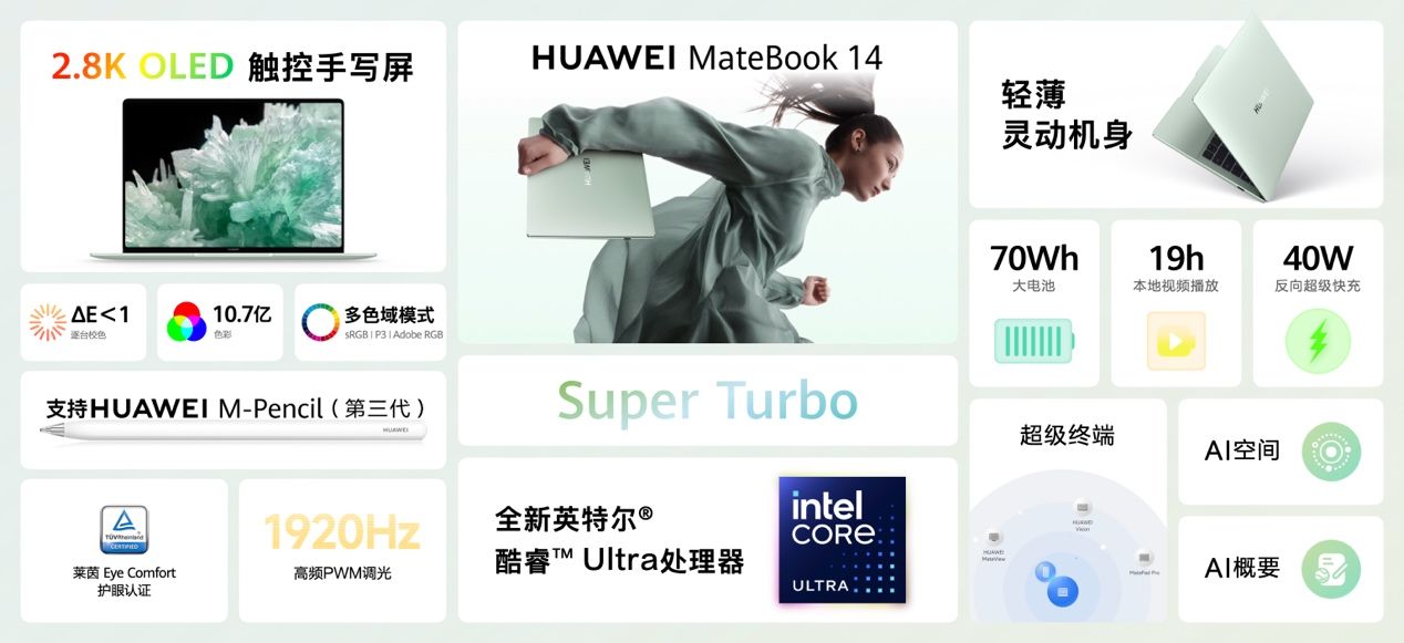 可手写可触控的2.8K OLED好评本 新款华为MateBook 14正式发布