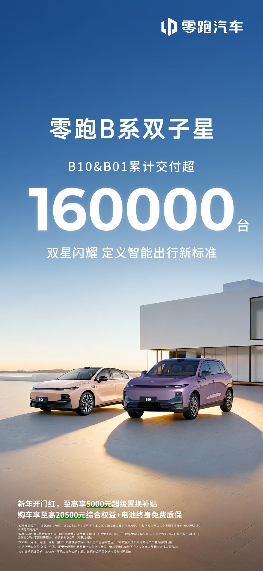 16万台里程碑达成！零跑B系双子星创品牌最快交付纪录