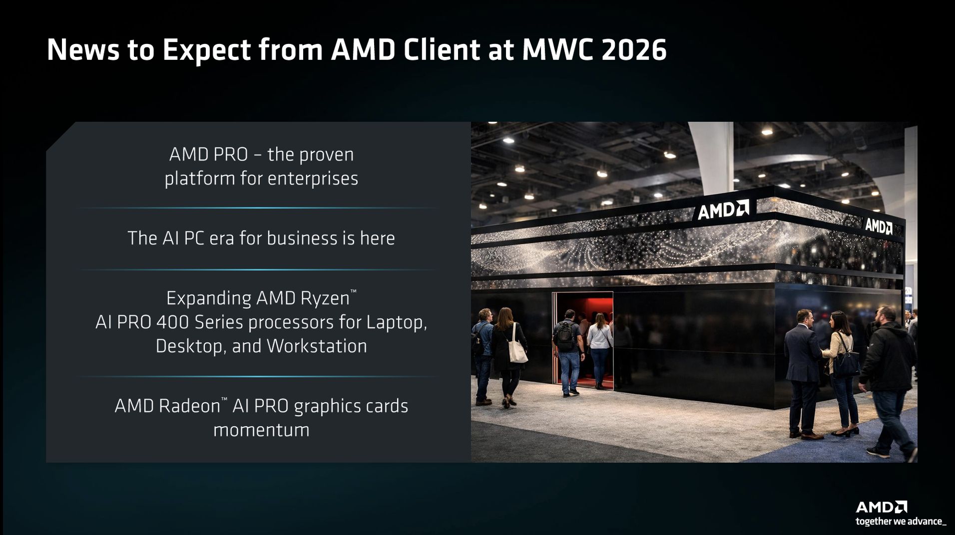 MWC 2026｜AMD重磅扩展锐龙AI 400系列：AI PC全场景布局再提速
