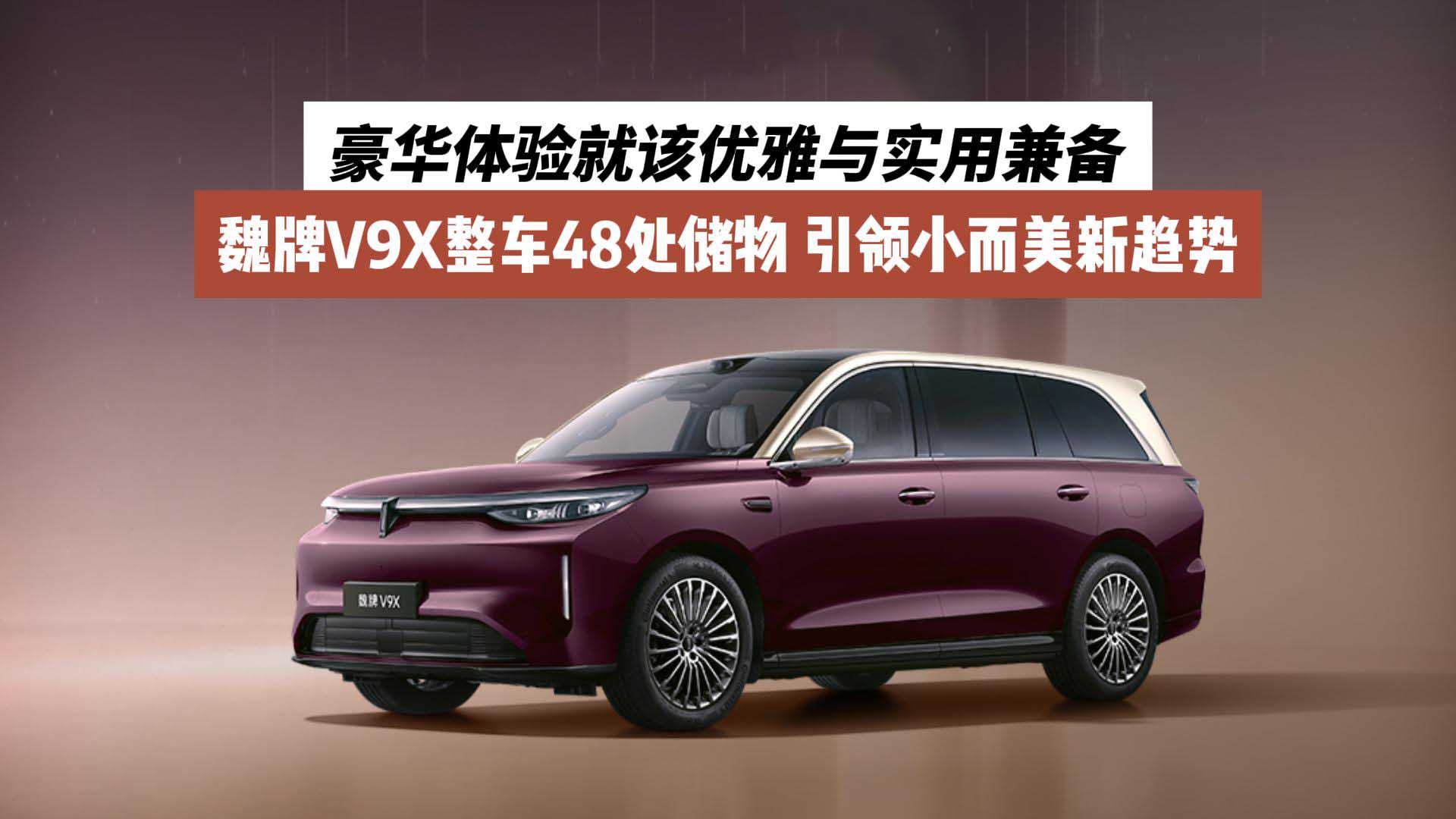 豪华体验就该优雅与实用兼备 魏牌V9X整车48处储物 引领小而美新趋势