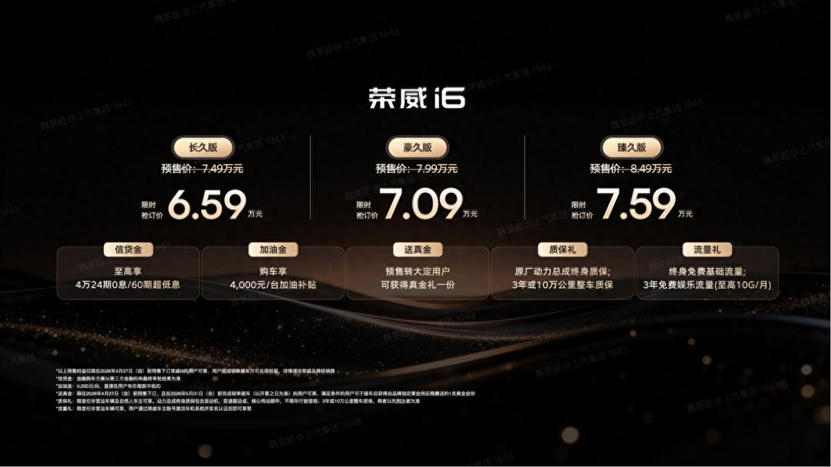 6.59万起开启预售 荣威i6以省油耐久重塑国民家轿价值