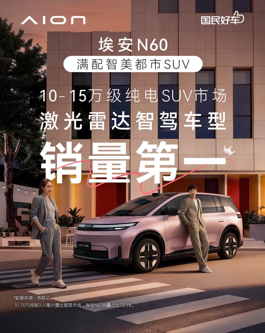 30万级智驾体验下放到10万级！埃安N60正以73.3%市场份额重写智驾平权规则