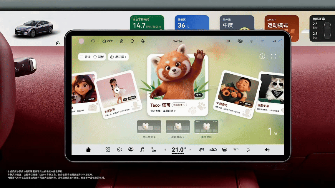 小熊猫“塔可”登场！阿维塔全系车型开启推送AVATR.OS 6.1.0